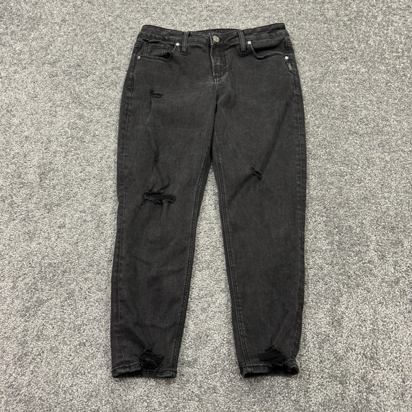 Silver Jeans Denim - Silver Jeans Womens 31x25 Black Avery Skinny Crop Medium Wash Denim Stretch City